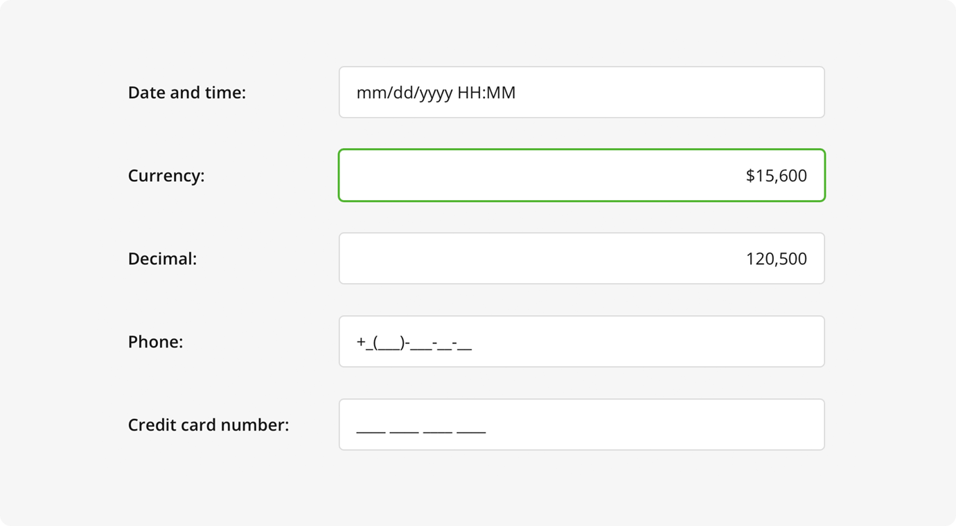 SurveyJS - Input Masking