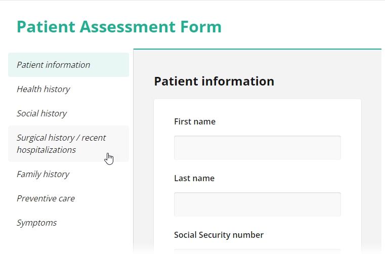 SurveyJS Form Library: Table of contents with HTML and Markdown formatting