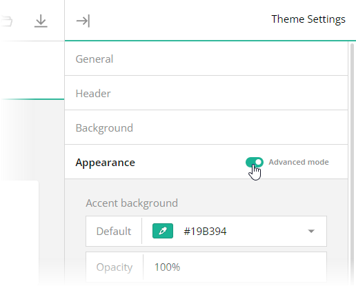 Theme Editor by SurveyJS: Advanced mode