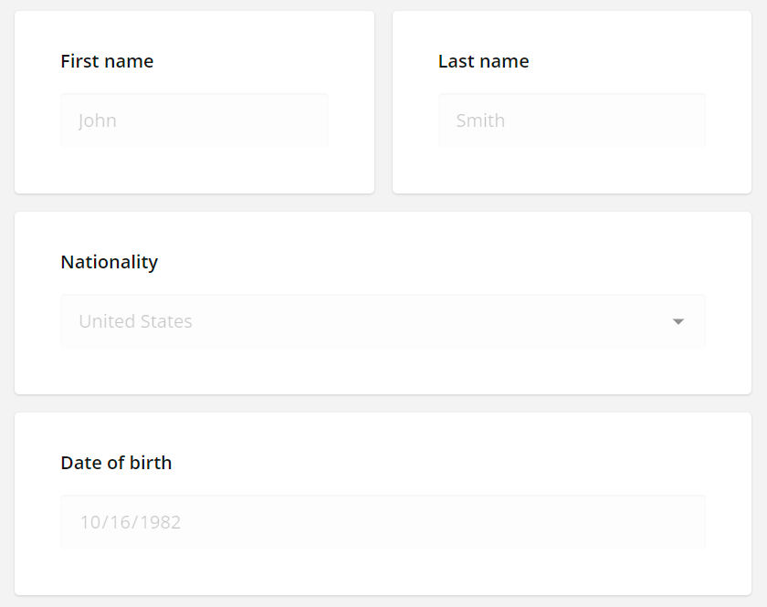 SurveyJS Form Library: Previous design of read-only mode