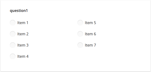 SurveyJS Form Library: Multi-column item layout (current)