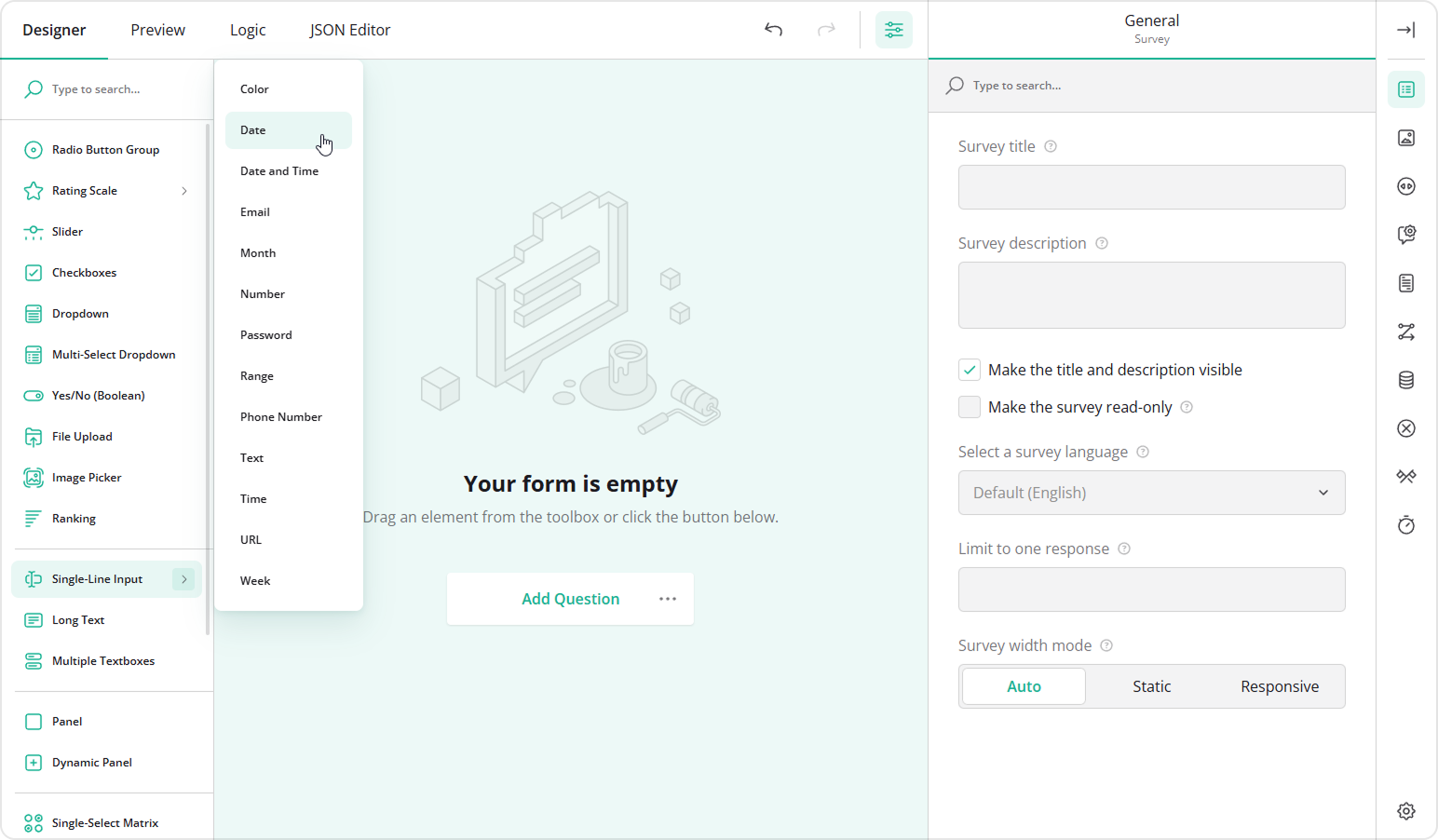 Add a Date Picker to your form