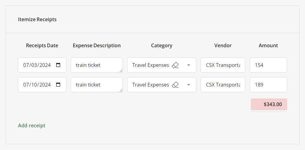 Dynamic Matrix: How to sum up values within a column and add a currency sign to the total