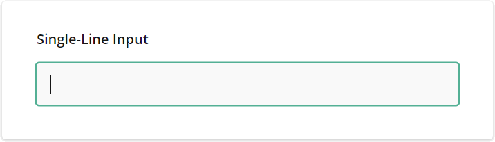 SurveyJS Question types - Single-line input