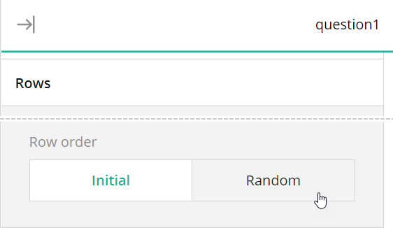 Survey Creator - Row order in a matrix question